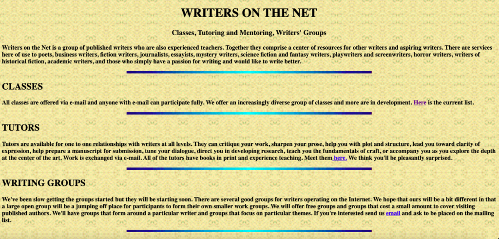 writers.com wayback machine