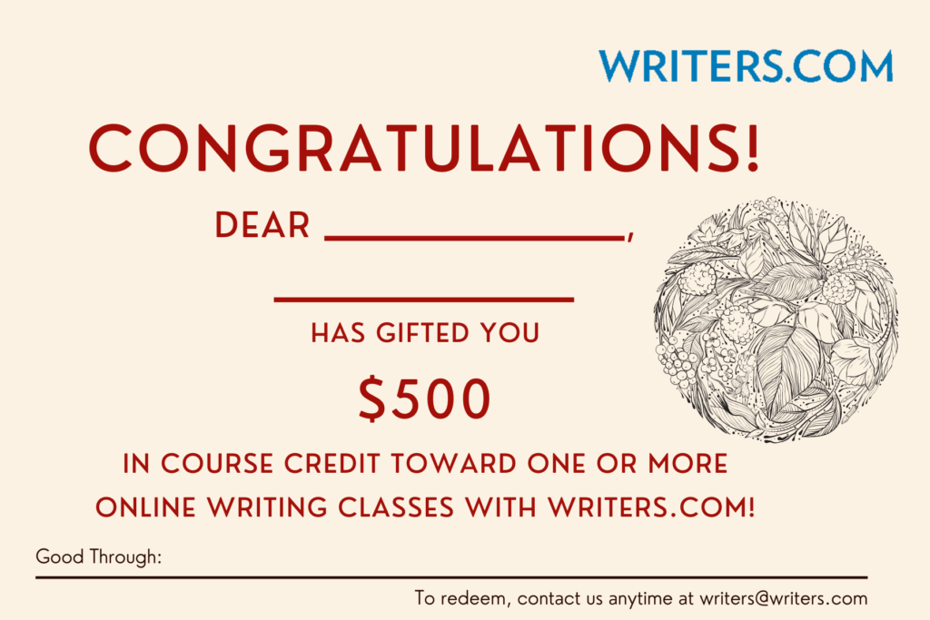 Writers.com Course Credit