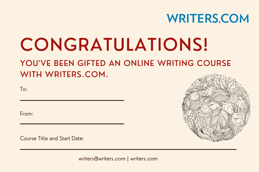 Writers.com Gift Certificate