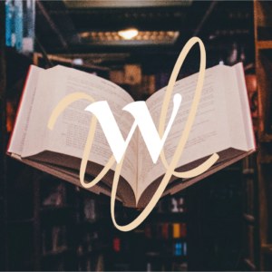 Writers.com logo with book